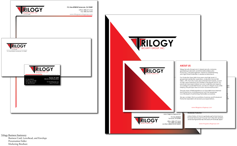 Trilogy Business Stationery Design